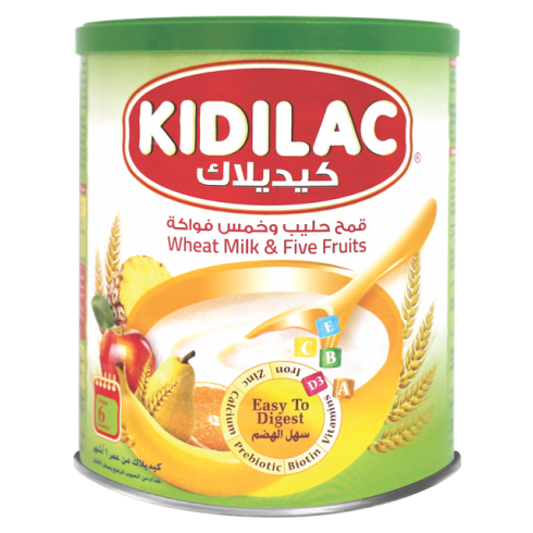 KIDILAC WHEAT MILK & FIVE FRUITS 400GM